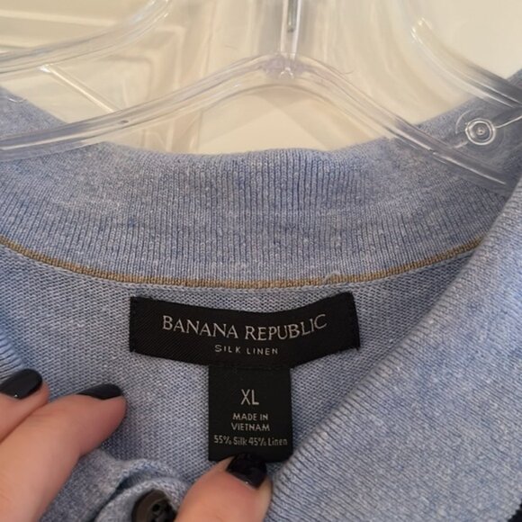 Banana republic Silk and linen short sleeve polo - Picture 2 of 4